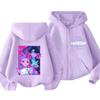 Kpop Dämonenjäger Reißverschluss-Hoodie Kinder Huntrix Rumi Zoey Cartoon Mode Reißverschluss-Sweatshirt Junge Mädchen Freizeit-Oberteile Kinderkleidung Geschenk