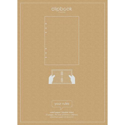Filofax Filofax A5 Clipbook Refill 25pk (Ruled)
