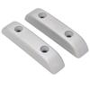 2Pcs Bass Thumb Rest Metal Fatigue Relieving Guitar Finger Rest for Performers Bands Silver