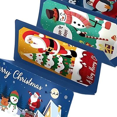 Porte-monnaie de Noël pour espèces 10 emplacements Carte Chèques Enveloppe Porte-cartes d'argent de Noël pour Famille Amis Enfants Adultes Hommes