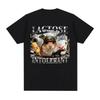 Camiseta Oversize Gráfica de Hámster Táctico Intolerante a la Lactosa "Sin Queso Sin Leche" | Camiseta Divertida de Streetwear con Meme de Internet