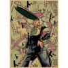 Retro Plakat Anime JoJo's Bizarre Adventure - Dekoracyjna Sztuka na Japońskim Papierze Kraftowym do Kawiarni lub Baru