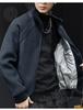 Herren High-Neck Weiße Daunenjacke: Strickmantel Pullover für Herbst/Winter 2025, Lässig und Übergröße.
