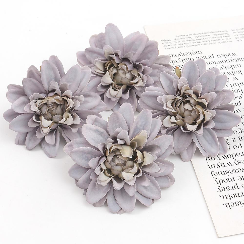 3/5Pcs Artificial Flowers Silk Rose Head Big Fake Flowers For Home Decor Wreath Accessories Bride Wedding Marriage Decoration