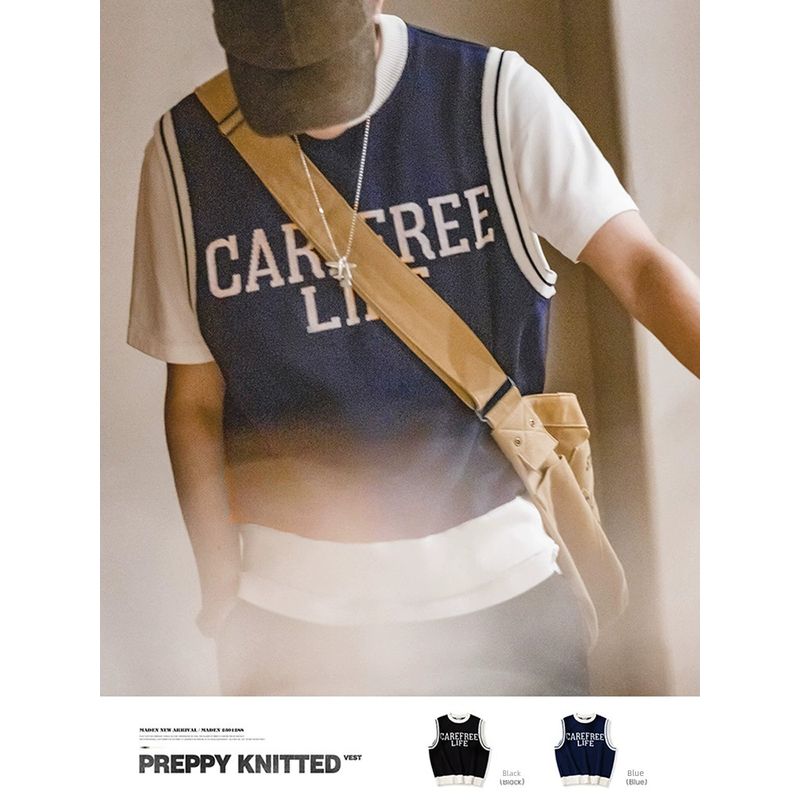 Madden American Casual Letters Preppy Style Pullover Parka