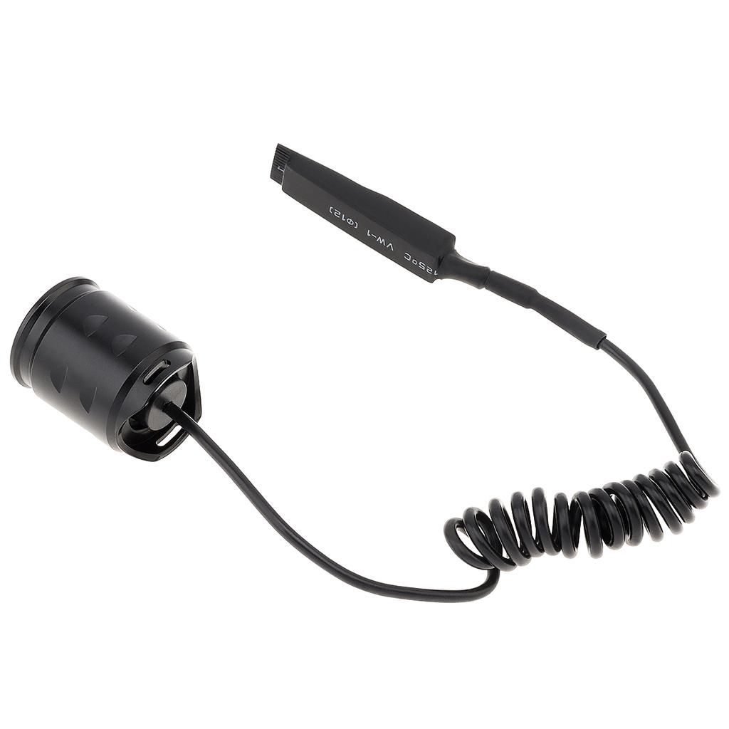 Full Metal 2 Button Remote Pressure Tail Switch for T20 IR Flashlight Professional Black Control
