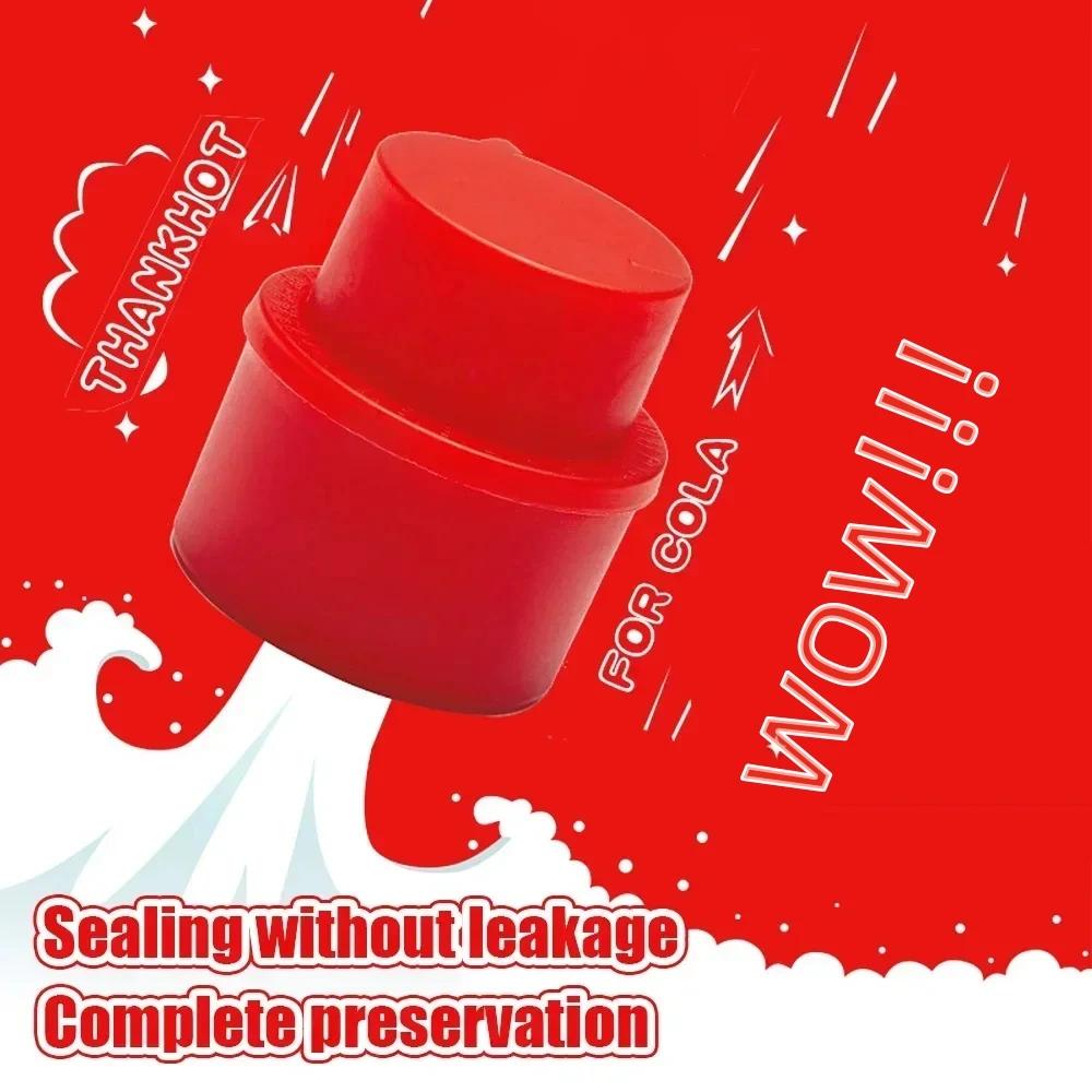 3Pcs Bottle Stopper Inflatable Airtight Soda Cap Frizzy Drink Sealer Caps Reusable Carbonated Beverage Bottle Stopper Cover