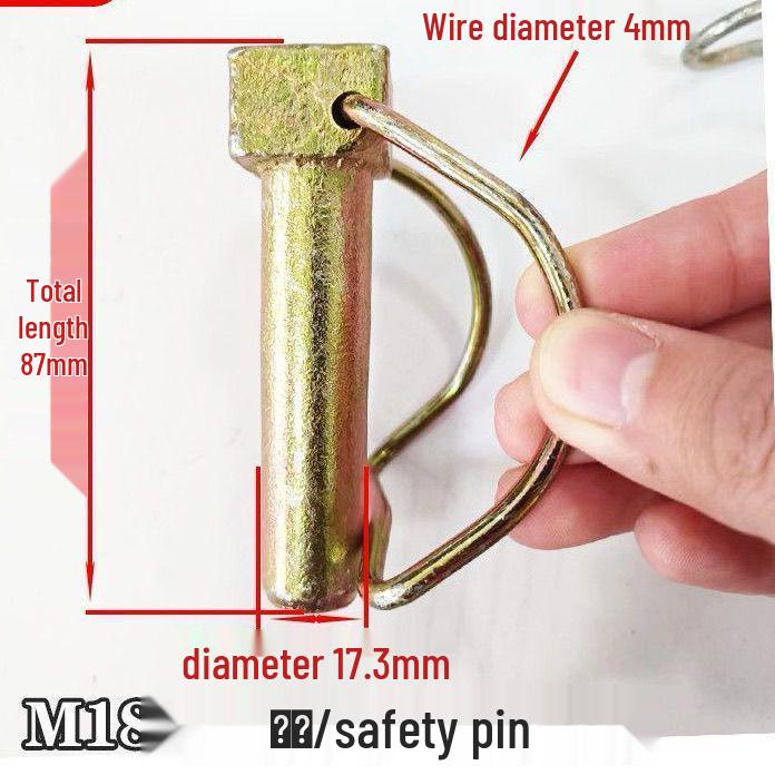 High-Strength Double Coil Safety Latch & Shear Pin for Rotary Tiller