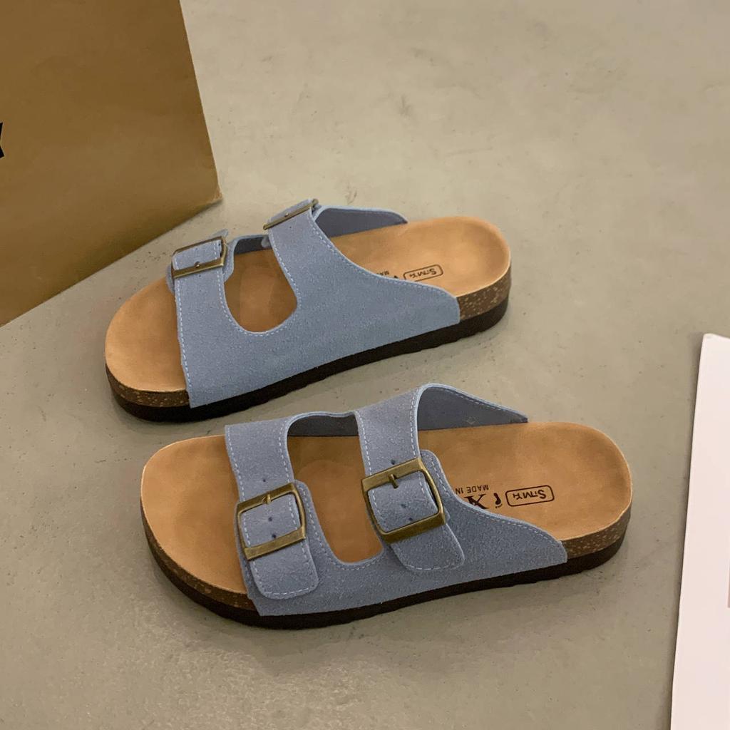 Muffin platform slippers women's new summer outer wear Boken shoes with cool slippers round head design