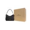 Coach Laurel 31 Logo Reißverschluss Kieselsteinleder Tragetasche Crossbody Umhängetasche Große Damen Taschen Gold Schwarz CR148-IMBLK