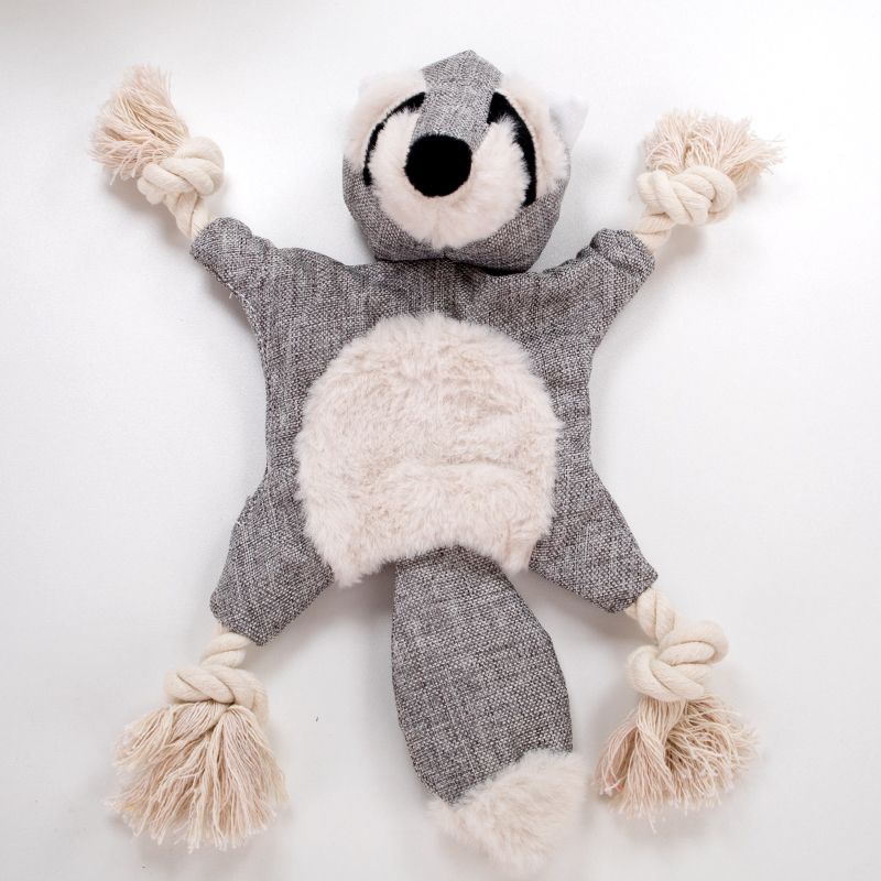 

Pet Supplies Dog Stuffed Ringing Paper Sound Accompany Vent Toy Bends and Hitches Tug of War Cute Animal Fox Toy Stuffed raccoon