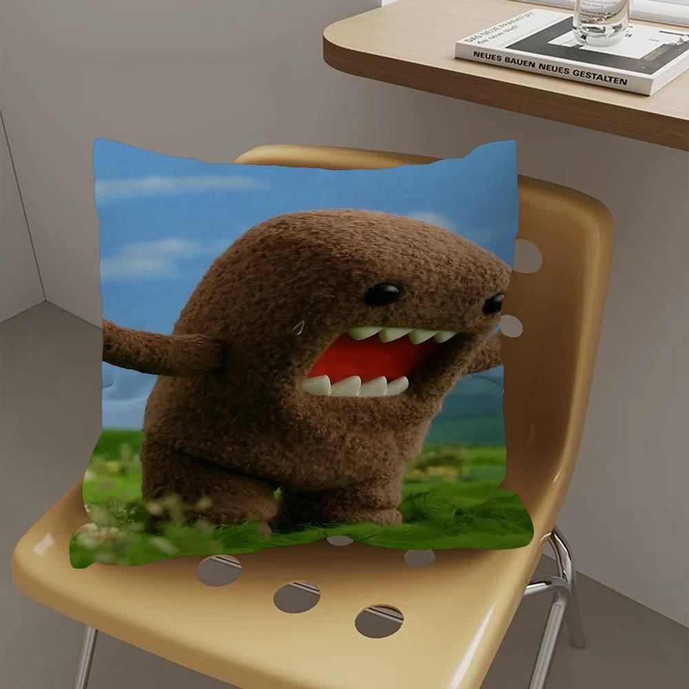 Cute Domo-Kun Pillow Cover Sofa Cushion Cover Home Room Decoration Children Gift