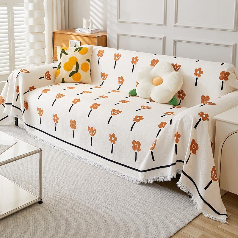 Sofa Cover Ins Sofa Cushion Cover Cloth Cat Scratch Four Seasons General Purpose Sofa Cover Universal Non-slip Cover Blanket