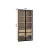 Armoire de salle de bains - MUVOE - Modèle moyen - Éclairage LED - 2 tiroirs - Verre dépoli