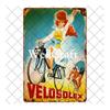 WellCraft Cartelli in Latta per Biciclette Velosolex Targhe Murali Retro per Bici Decorazione Pub WX