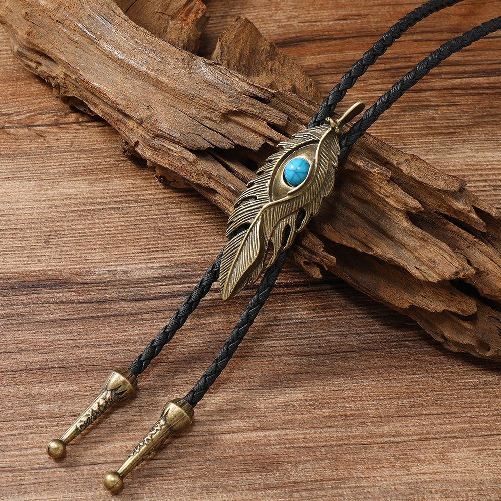 Ethnic Style Five-pointed Star Bolo Tie Boho Bronze Butterfly Choker  Women