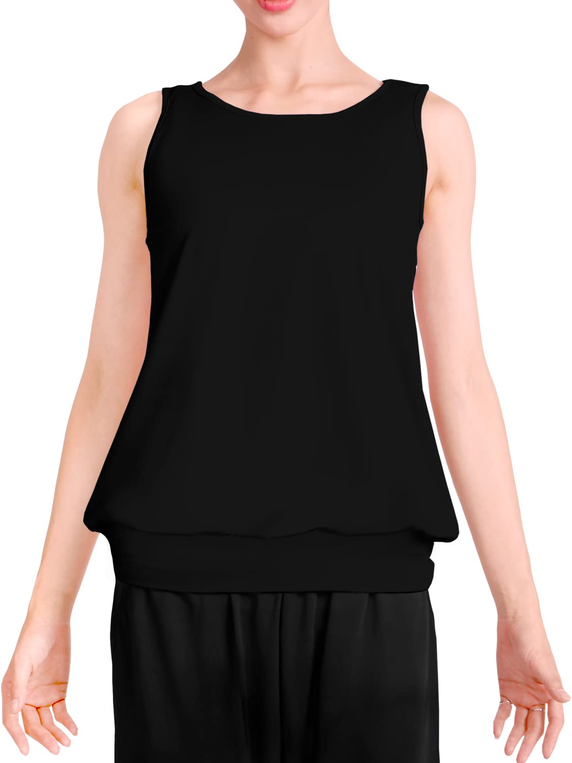 

Yoga Tank UV Size Black Planet-C Planet-Casual Women s Top, Moisture-Wicking, Quick-Drying, Protection, pc-239, Medium,