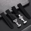 20mm 22mm Silicone Strap Waterproof Soft Rubber Watch Band Breathable Bracelet Universal Replacement Wristband Butterfly Buckle