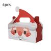 2024 4Pcs Cake Box Christmas Series Candy Box For Candy Biscuit Baking Apple Paper Box Cookie Gift Packaging Box Merry Christmas