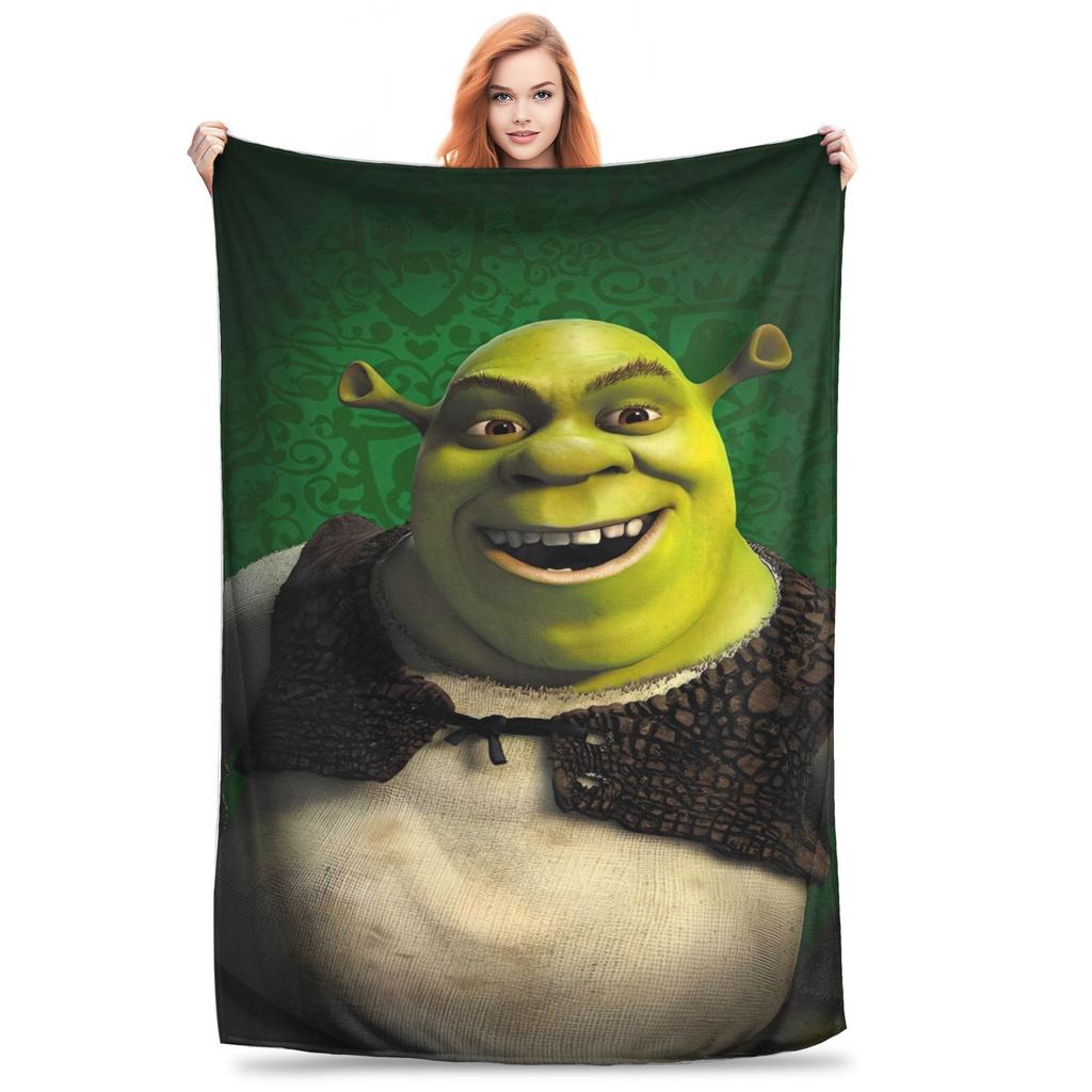 Warme weiche Decken Junge Mädchen Dekorative Shreks Witzige Memes Überwurfdecke Flanell-Bettüberwurf Wohnzimmer Neuheit Sofa-Bettbezug