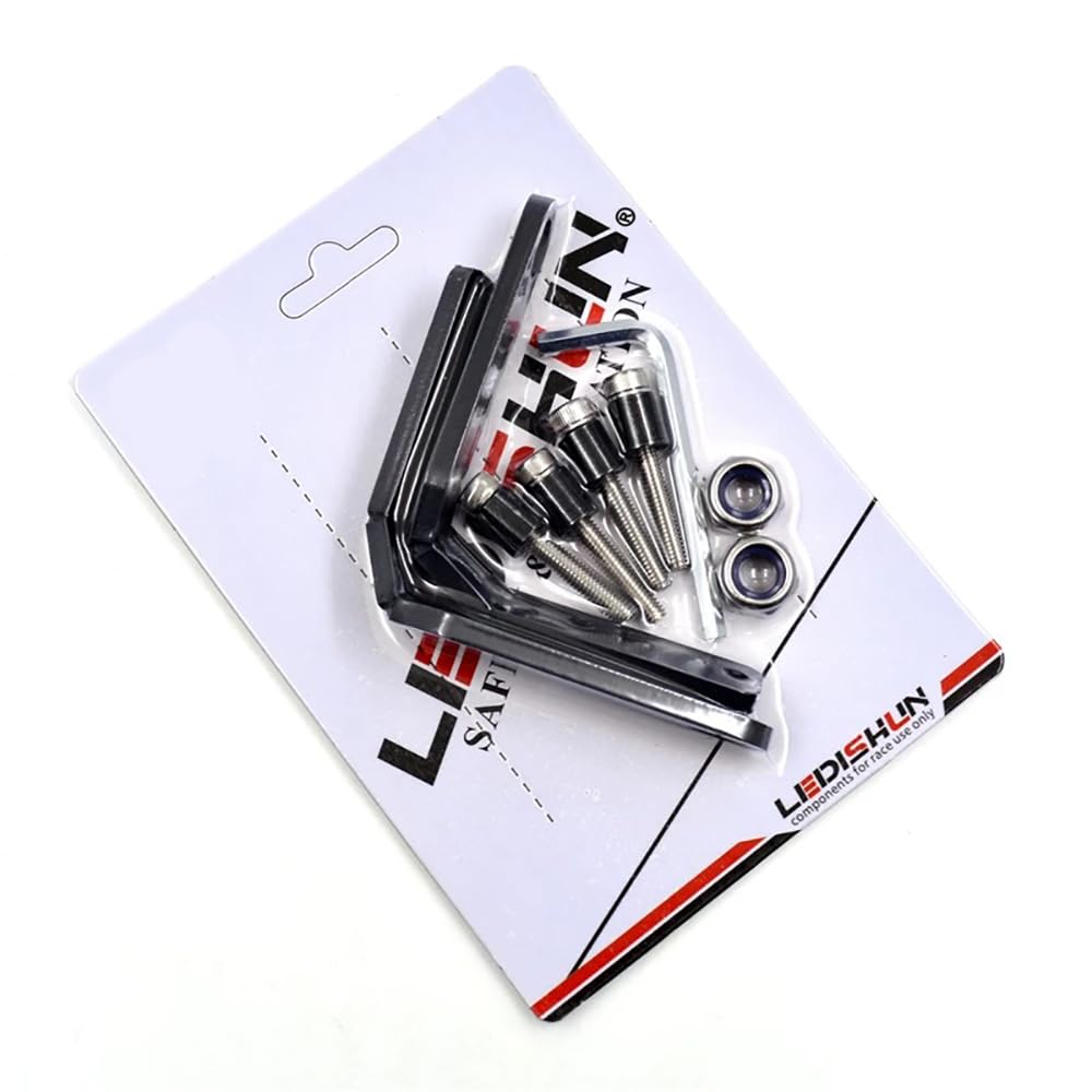 LEDISHUN Mirror Under Mounting Bracket for Rebel 250 and Rebel 500 (Mirror body not included) Stainless Steel Black REBEL500 REBEL250