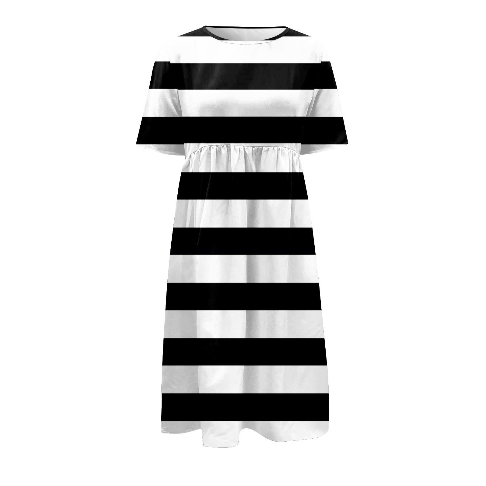 Женские повседневные платья Платья с принтом Летние платья Плиссированные свободные — фото 4