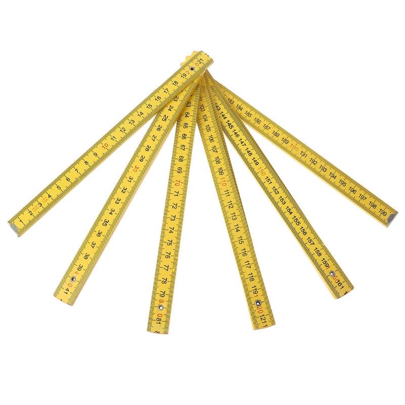 Yellow Plastic Ruler with Long Extension and Light Weight and Small Volume Best Standard Measure Tool for Craftman Work