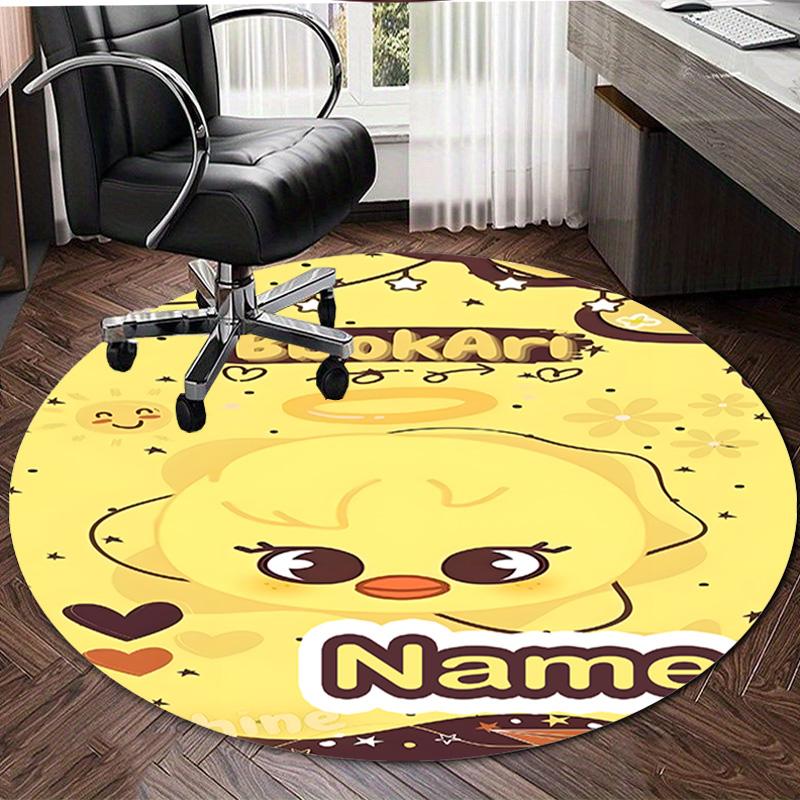 Personalized K-Kpop Team Round Chair Office Rug - Perfect for Mat, Office Chair & More - Ideal Gift for Birthdays and Holidays