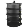 4-Layer Herb Drying Rack with Zippers Foldable Hanging Medicine Dry Mesh Net Black 60cm
