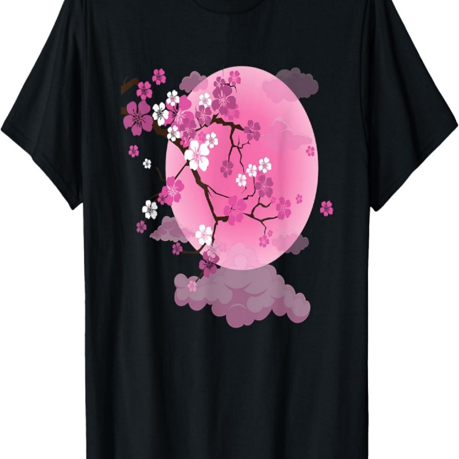 Sakura Cherry Blossom Tree Art Print T-Shirt S