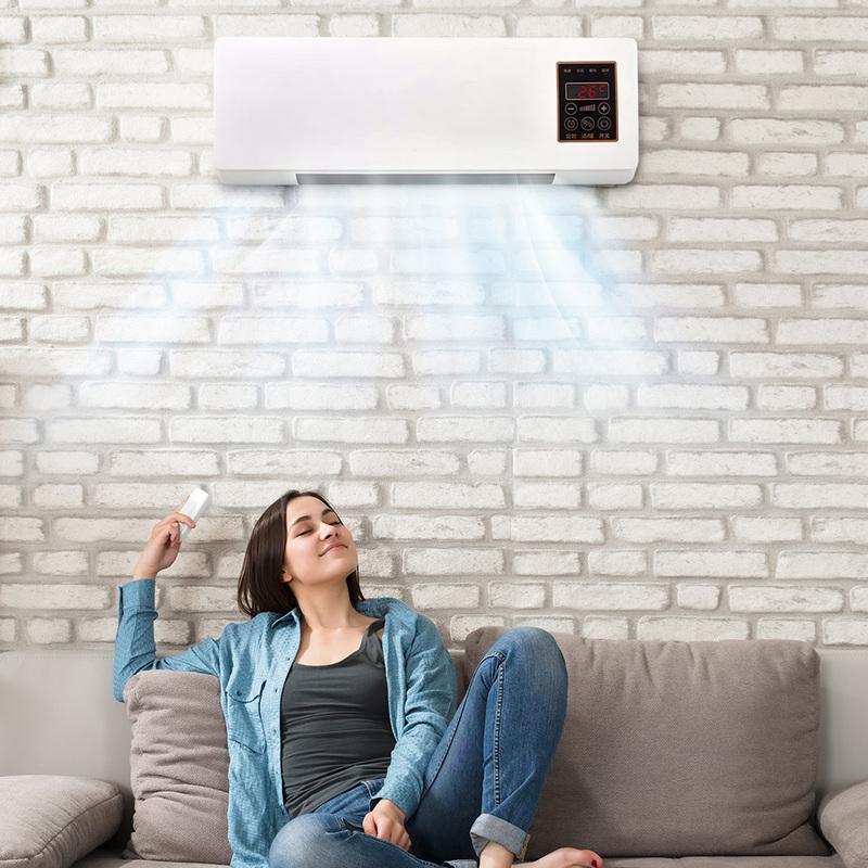 Ventilator Electric Mobil cu Telecomandă Montat pe Perete Silențios Economisitor de Energie Ventilator Dublă Utilizare Răcire Încălzire pentru Dormitor Birou Cameră de Zi