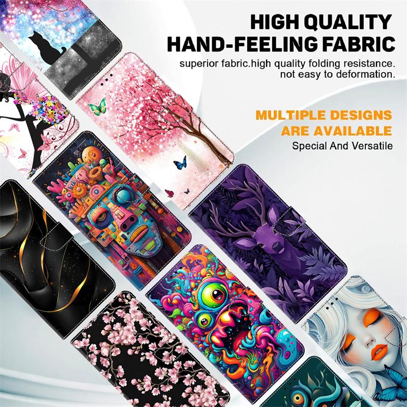 A17 A07 A37 A57 Flamingo Case for Samsung Galaxy S26 S25 FE Ultra Plus Fundas Stand Cover Phone Leather Flip Wallet Protect Case