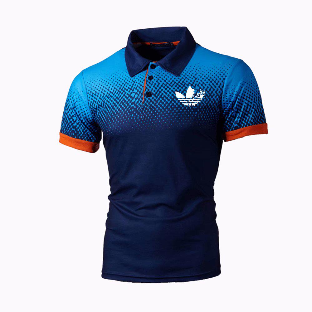DressU Mens Short Sleeve Stand Collar Letter Printed Shirts T-Shirt DressU Mens Short Sleeve Stand Collar Letter Printed Shirts T-Shirt