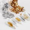 1 PC Sparkly Foil Nails Sequins Irregular Aluminum Gold Design Set Nail Glitter Flakes Gel DIY Manicure Accessories