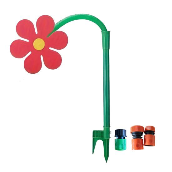 

Dancing Flower Lawn Sprinkler Crazy Daisy Water Sprinkler 360-Degree Rotating Dancing Sunflower Sprinkler for Yard Garden Watering Dogs Kids Outdoor красный
