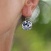 Vintage-Inspired Glass Bird Dangle Earrings  French Style Alloy Hook Earrings For Women Perfect For Daily Wear & Parties