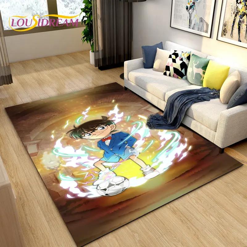 Detective Conan Cartoon Anime Area Rug,Carpet Rug for Living Room Bedroom Sofa Doormat Decoration, Kids Play Non-slip Floor Mat