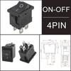 10/30/100 Pcs KCD1 Snap - In Boat Rocker Switch - SPST ON - OFF, 2/3/4 Pin, 250V 6A (AC) / 125V 10A, 2P Toggle Power Snap Switch