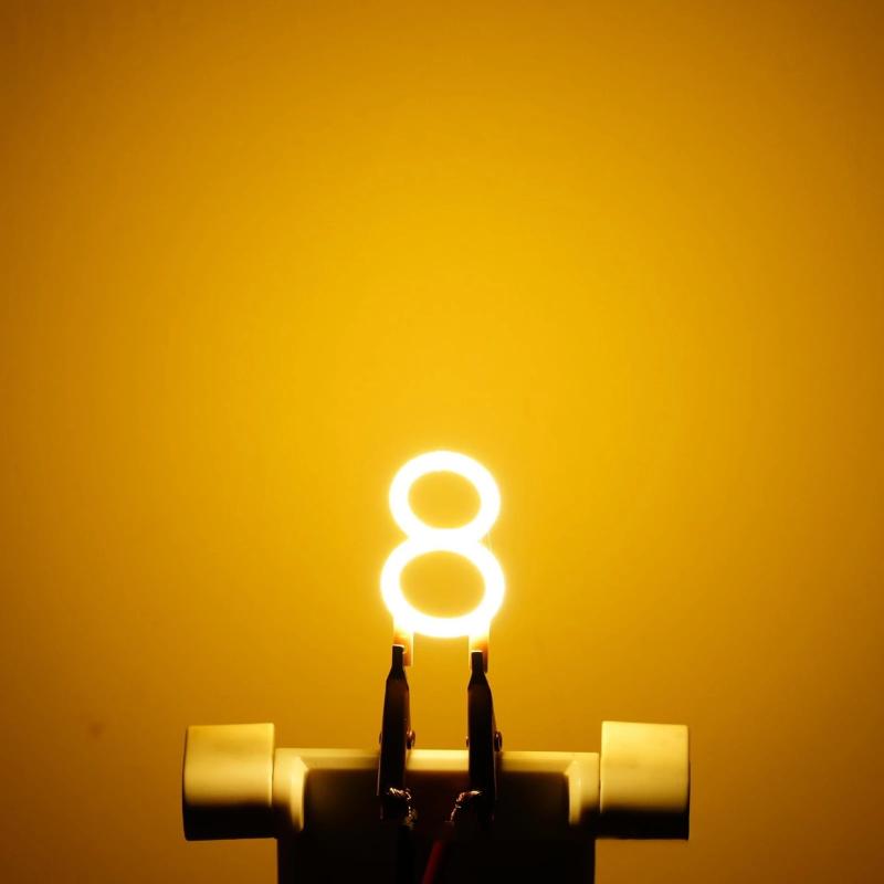 Number 0/1/2/3/4/5/6/7/8/9 Led Filament Dc 3V Cob Edison Yellow White Diy Candle Led Diodes Party Decoration Light Accessories