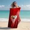 Proof Beach Towel with Seville Logo Pattern - Soft,absorbent,quick-drying,machine Washable - Perfect for Swimming,camping,bathing
