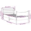 VidaXL Cadre de lit avec tête de lit 90x200 cm bois de pin massif, sommier, cadre de lit simple, cadre de lit en bois massif 3307053