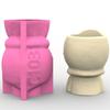 Cute Girl Planter Silicone Mold For Resin Cement Crafts Reusable DIY Flowerpot Design Flower Pot Making Mould