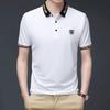 Besticktes Kurzarm-Medium Herren Revers Lockeres Koreanisches T-Shirt mit Basis Lässig Atmungsaktiv Maschinenwaschbar Poloshirt