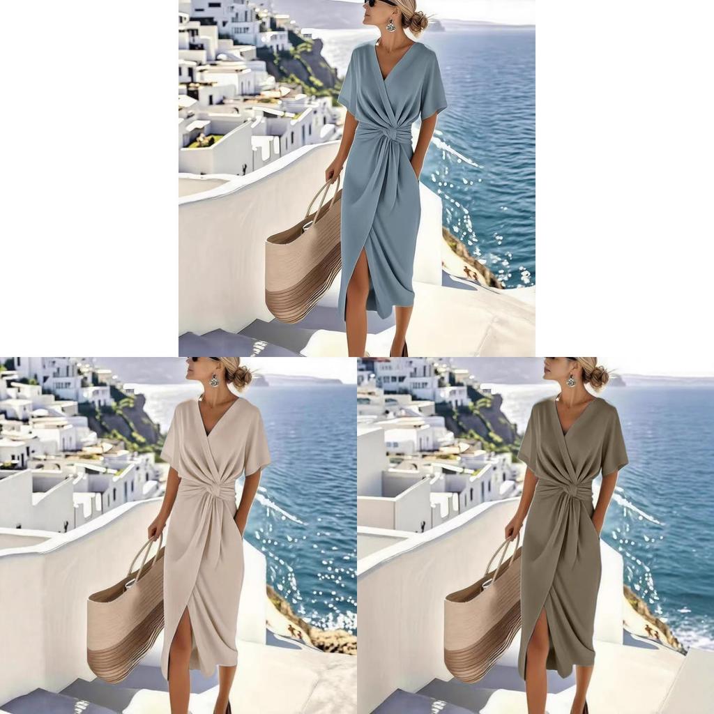 Zomer Mode Jurk Met Strik Taille Voor Vrouwen Business Casual Reis Kleding