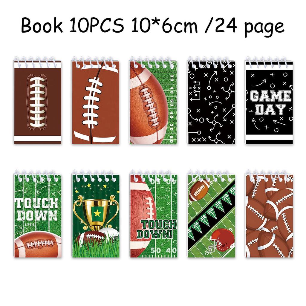 Football Butterfly Theme Kids' Party Notebook & Sticky Notes Set