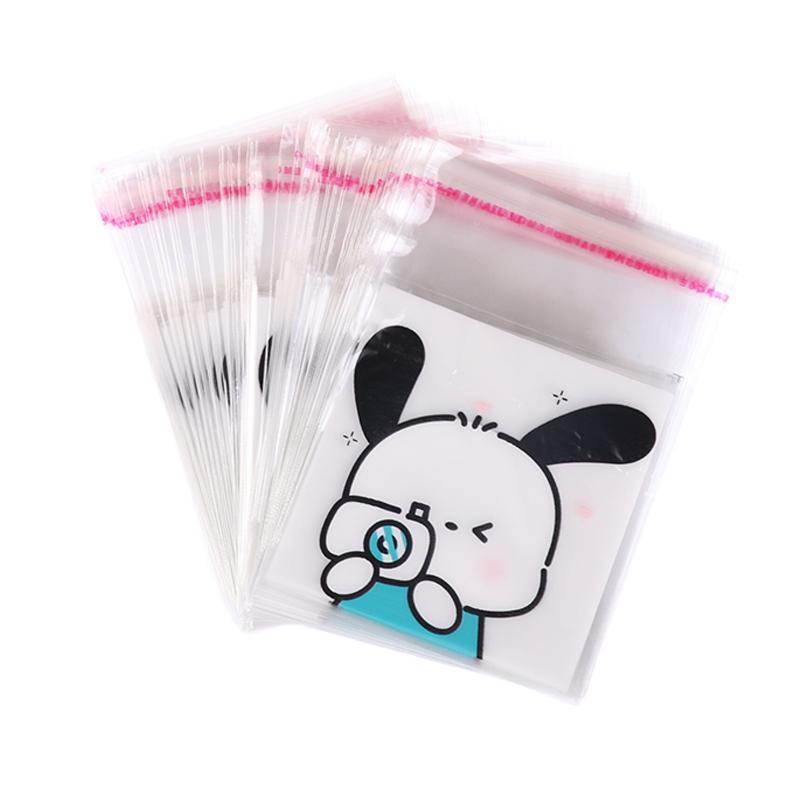 100Pcs Cute Hello Kitty Pochacco Transparent Ziplock Bag Waterproof Packing Bags Candy Biscuit Self Sealing Bag Gift Bag