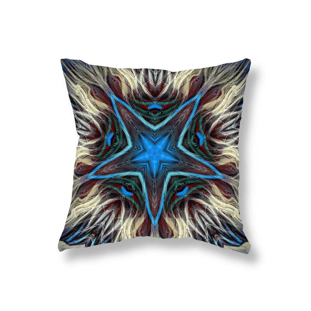 Psychedelic Mandala Geometric Print Throw Pillow Cover Sofa Decor Room Bedside Office Game Chair Cushion Cover Home Decor