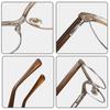 Reading Eyewear Eyeglass Frame Retro Classic Trendy Feline Semi Filter Screen Presbyopic Stylish Rim Spectacle Spectacle Cat's Computer Eye Metal
