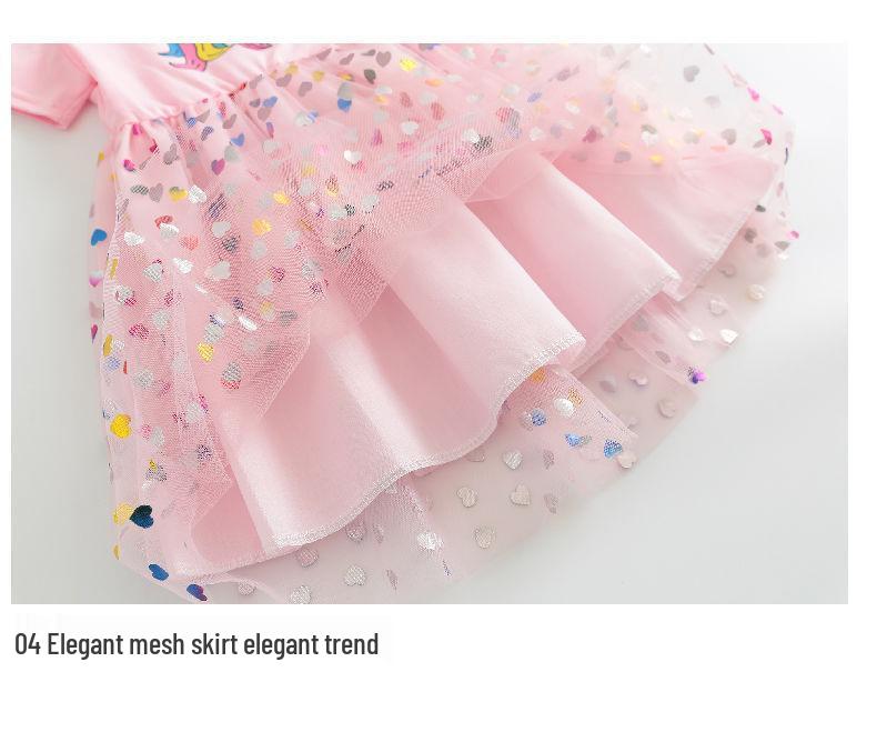 2025 Girls' Stylish Summer Princess Dress: Fluffy Yarn Suspender Skirt