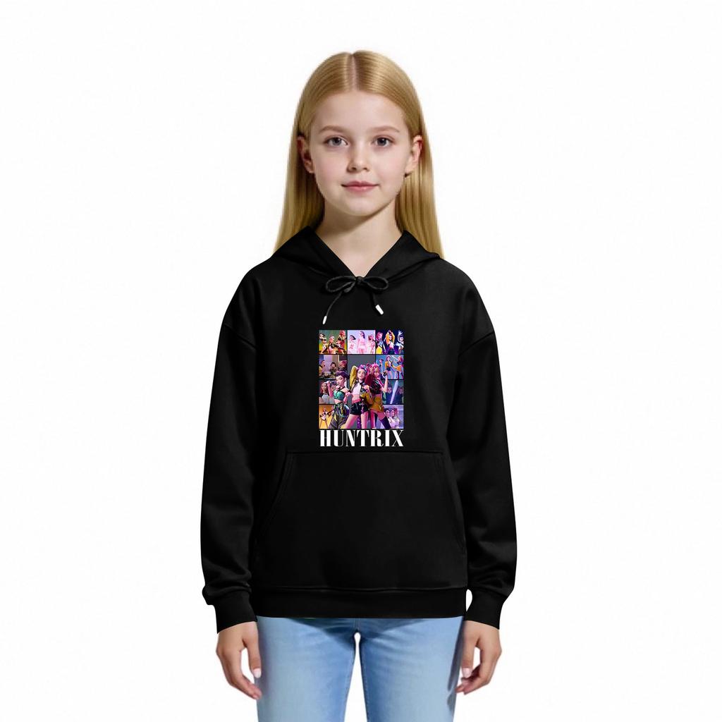 Dětská mikina s kapucí Chlapecká a dívčí módní potištěná mikina s dlouhým rukávem